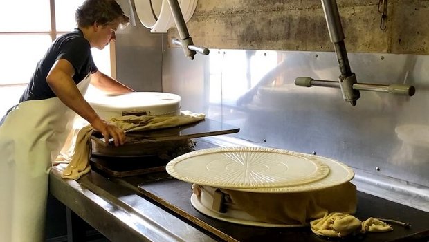 Gegen Ende des Alpsommers geben die Kühe weniger Milch. So können täglich nur noch drei Käse hergestellt werden. (Bild jba)