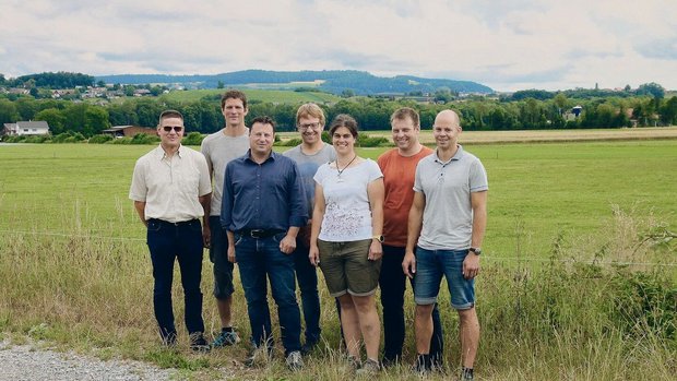 Der Vorstand mit Andreas Häberli, Matthias Städler, Marcel Wipfli, Adrian Stohler, Silvia Stohler-Rhyner, Andreas Elliker und Michael Schwarzenberger.