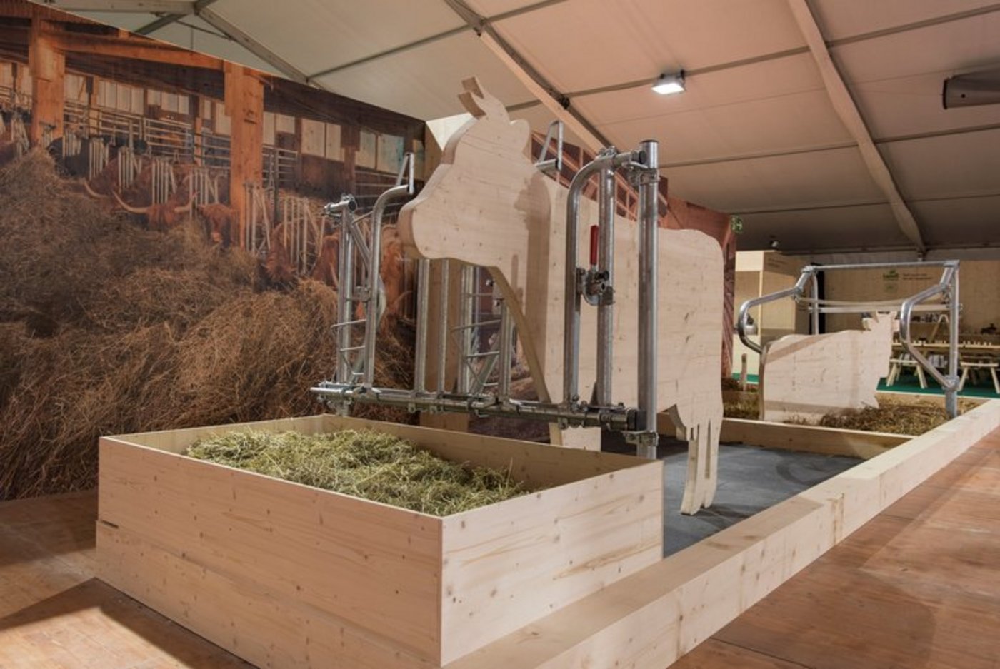 Artgerechte Tierhaltung ist das A&O für hochwertiges Fleisch, zeigt diese Installation. (Bild Reiner Schilling)