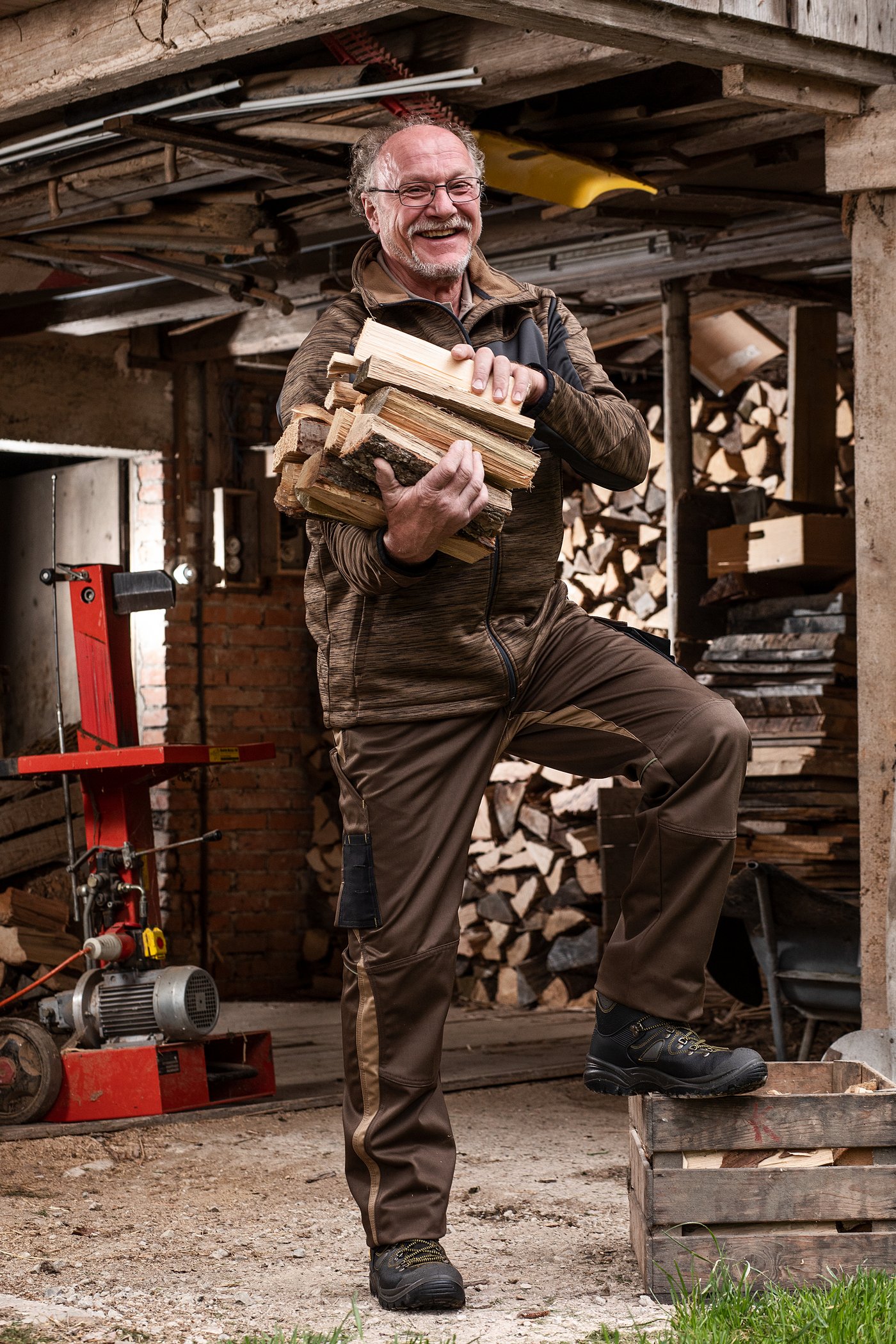Thomas Koller im bodenständigen Outfit mit bequemer Stretch-Jacke.