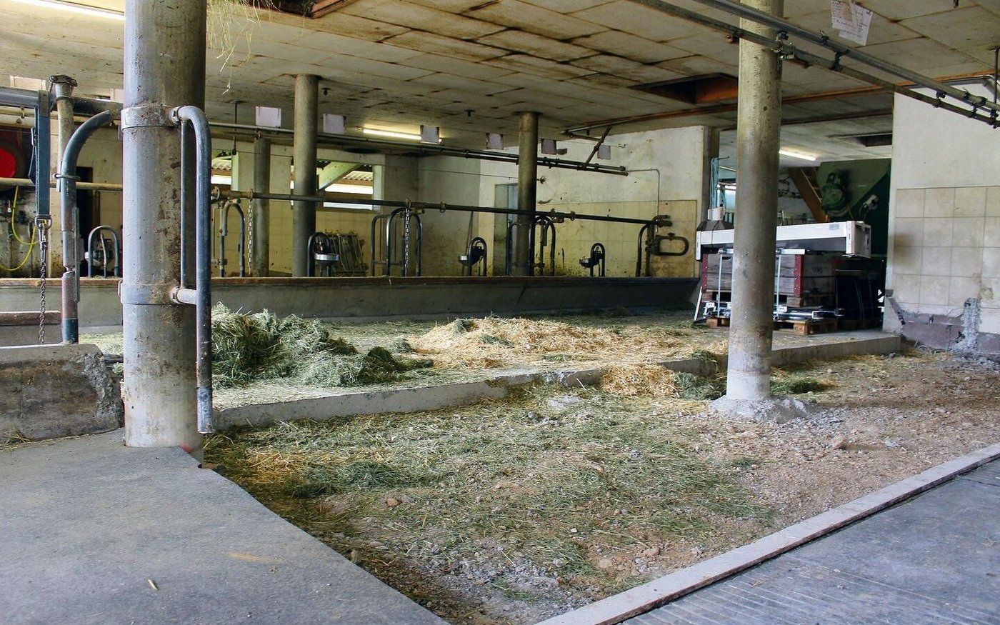 In diesem Stall übten die Zivilschützer den Umgang mit schweren Abbruchgeräten und genau dort hat der Landwirt mit den Verantwortlichen den Ablauf des Kurses festgelegt.