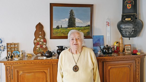 «Wir hatten in der SVP nicht viel zu sagen» Dora Spring-Weibel blickt auf ein gutes Leben zurück. Dass sie aber als Frau in ihrem Beruf als Postangestellte weniger verdiente als die Männer, ärgert sie bis heute. (Bild Andrea Wyss)