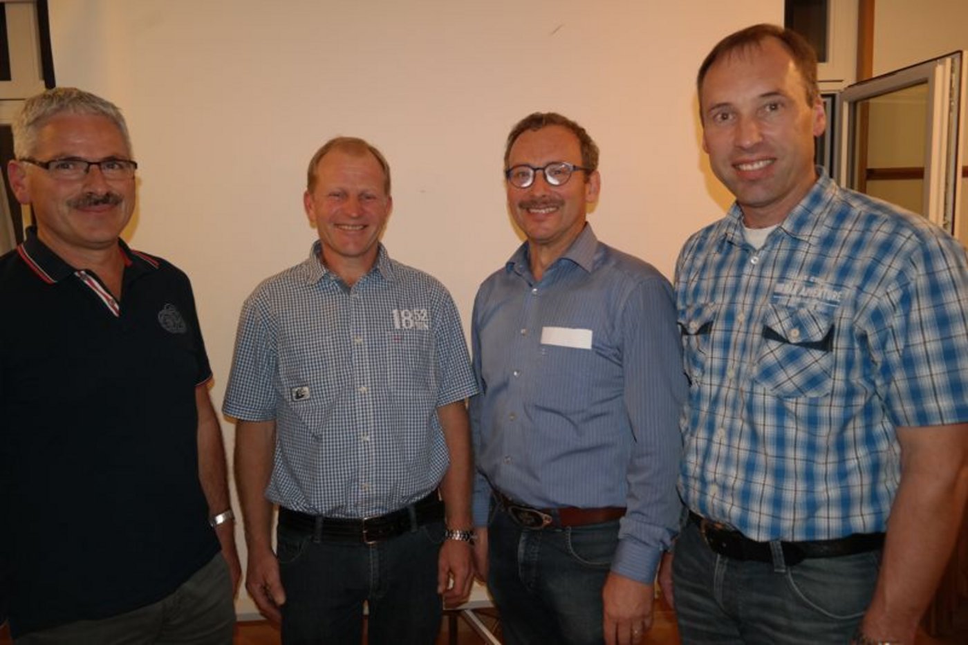 Die Präsidenten der beteiligten Landis (v. l. n. r.): Ruedi Achermann, Josef Weingartner, Josef Häller und Niklaus Kaufmann.(Bild jk)