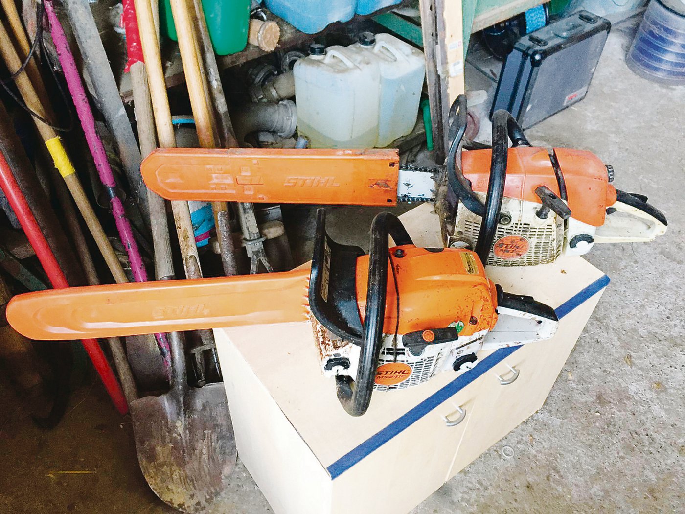 Die Motorsägen sind immer gut zu warten. Auch das passende Schwert gehört je nach Verwendungszweck dazu.  (Bild pf)
