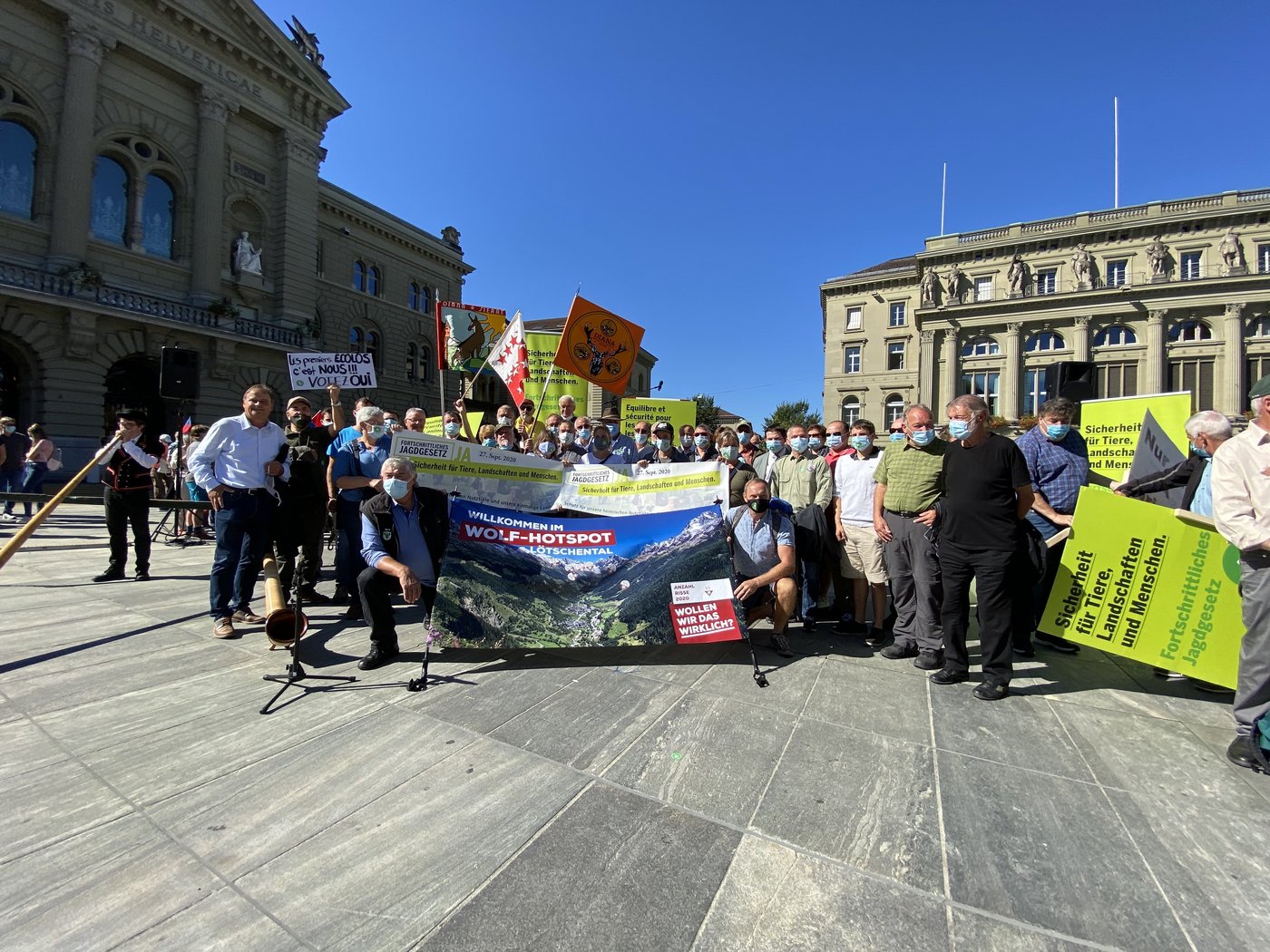 Aus dem Kanton Wallis waren besonders viele Jäger angereist. (Bild lja)