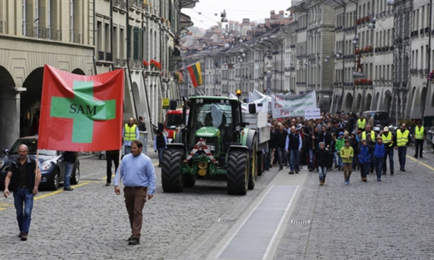 Demos haben Hochkonjunktur: Schon kürzlich demonstrierte die Bauernvereinigung «Suisse Agri Militant» in Bern. (Bild lid)