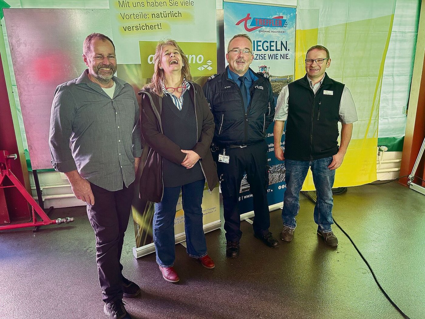 Gut gelaunt: der Schaffhauser Bauernverband mit Christoph Graf und Virginia Stoll mit Martin Tanner und Josef Amrein (v. l.). 