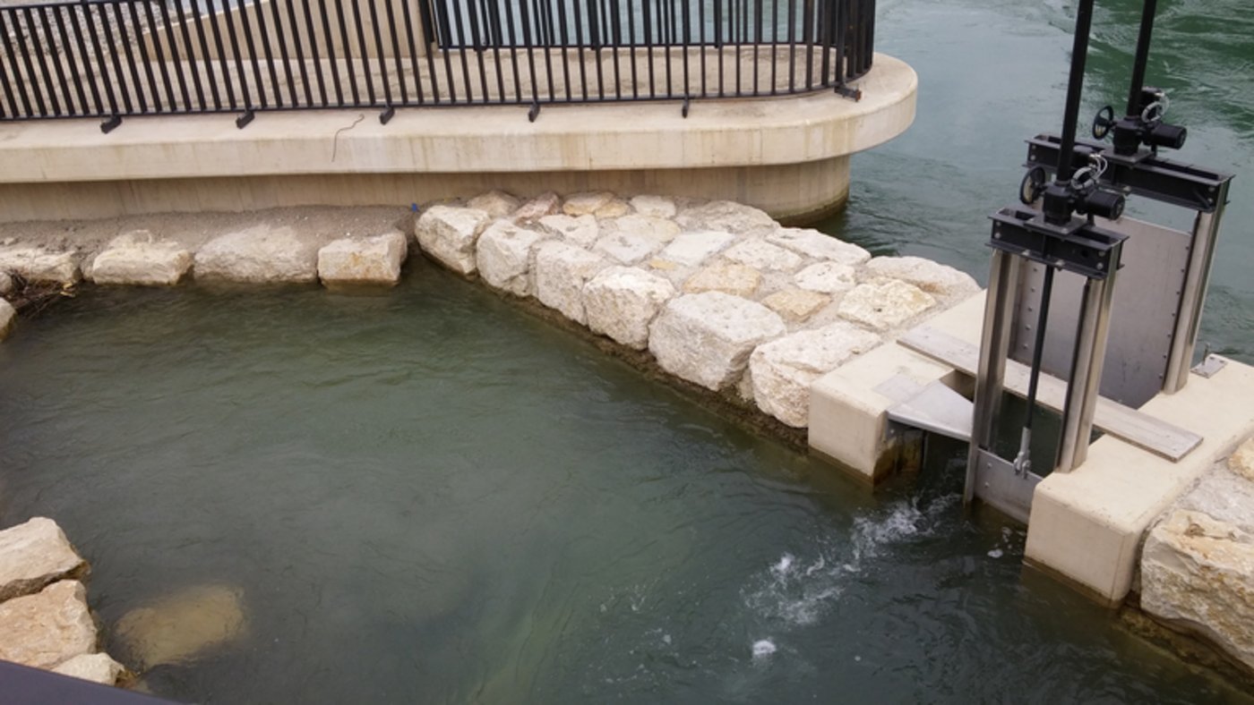 Eine bauliche Massnahme: Umgehungsrinnen beim neue Kraftwerk Hagneck. (lid)