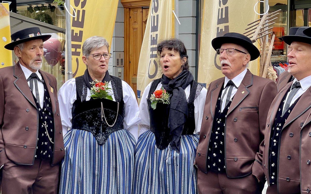 Die Sänger vom Jodelchor Bärgfründe aus Thun