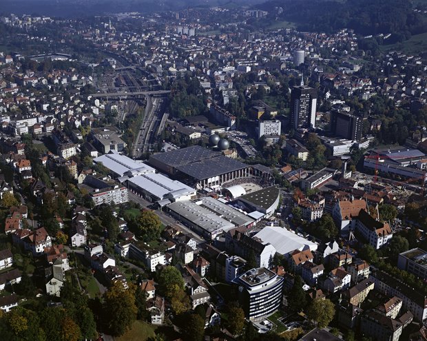 Wie schon im Frühling 2020 bleibt das Olma-Messen-Areal in diesem Jahr leer. (Bild Olma Messen St. Gallen)