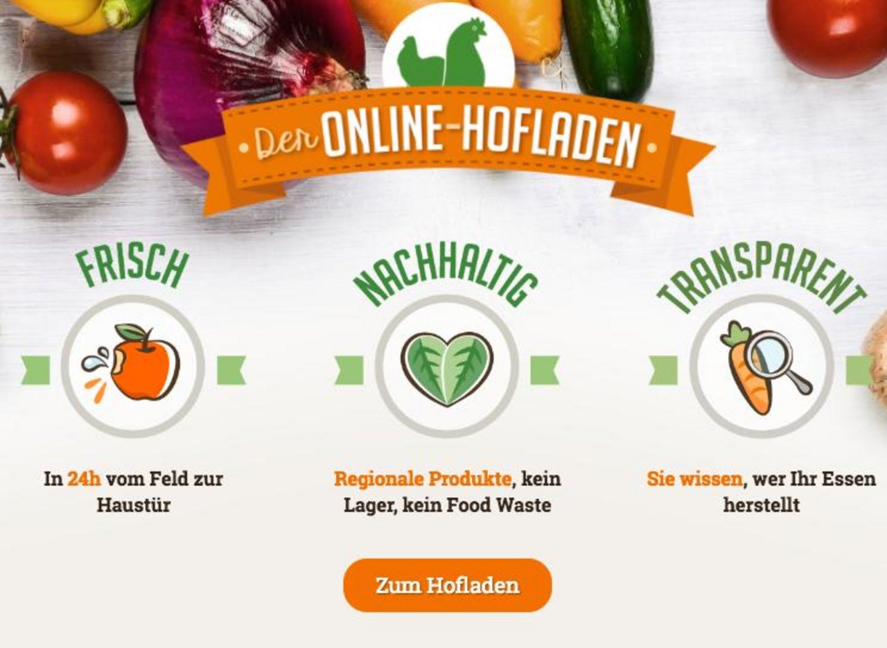 Der Online-Hofladen Farmy ist um zwei Investoren reicher. (Screenshot farmy.ch)