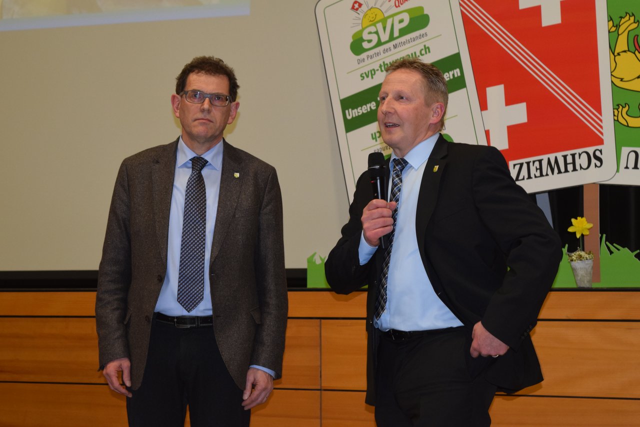 Jakob Stark (links) wurde von den Delegierten nominiert. Das Nachsehen hatte Markus Hausammann. (Bild sgi)