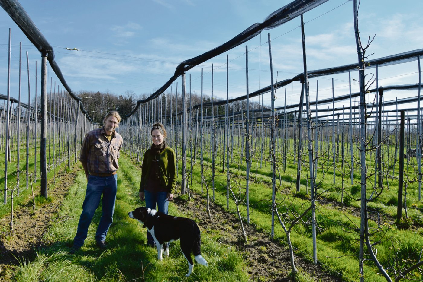 Bald müssen Stefan Müller und seine Frau Jenny mit der Pflege starten. Im Bild mit Hündin Lou. (Bild Katrin Erfurt)
