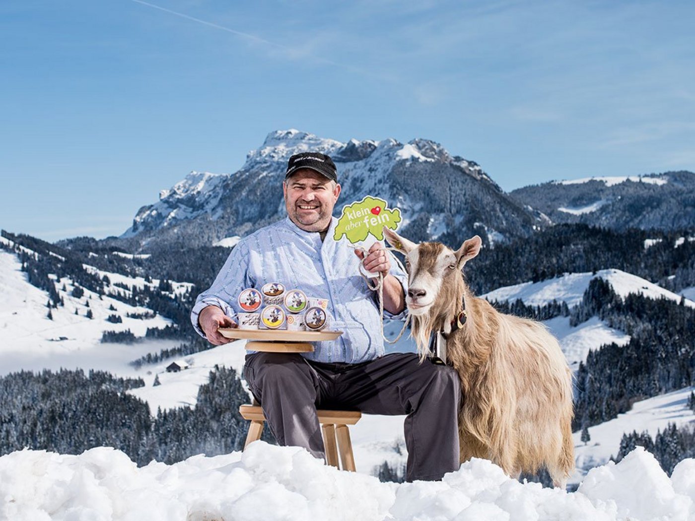 Verkauft wird im Rahmen von «Klein, aber fein» u.a. Ziegenmilchglacé von Beat Wigger-Niederberger aus Hasle LU. (Bild Lild)