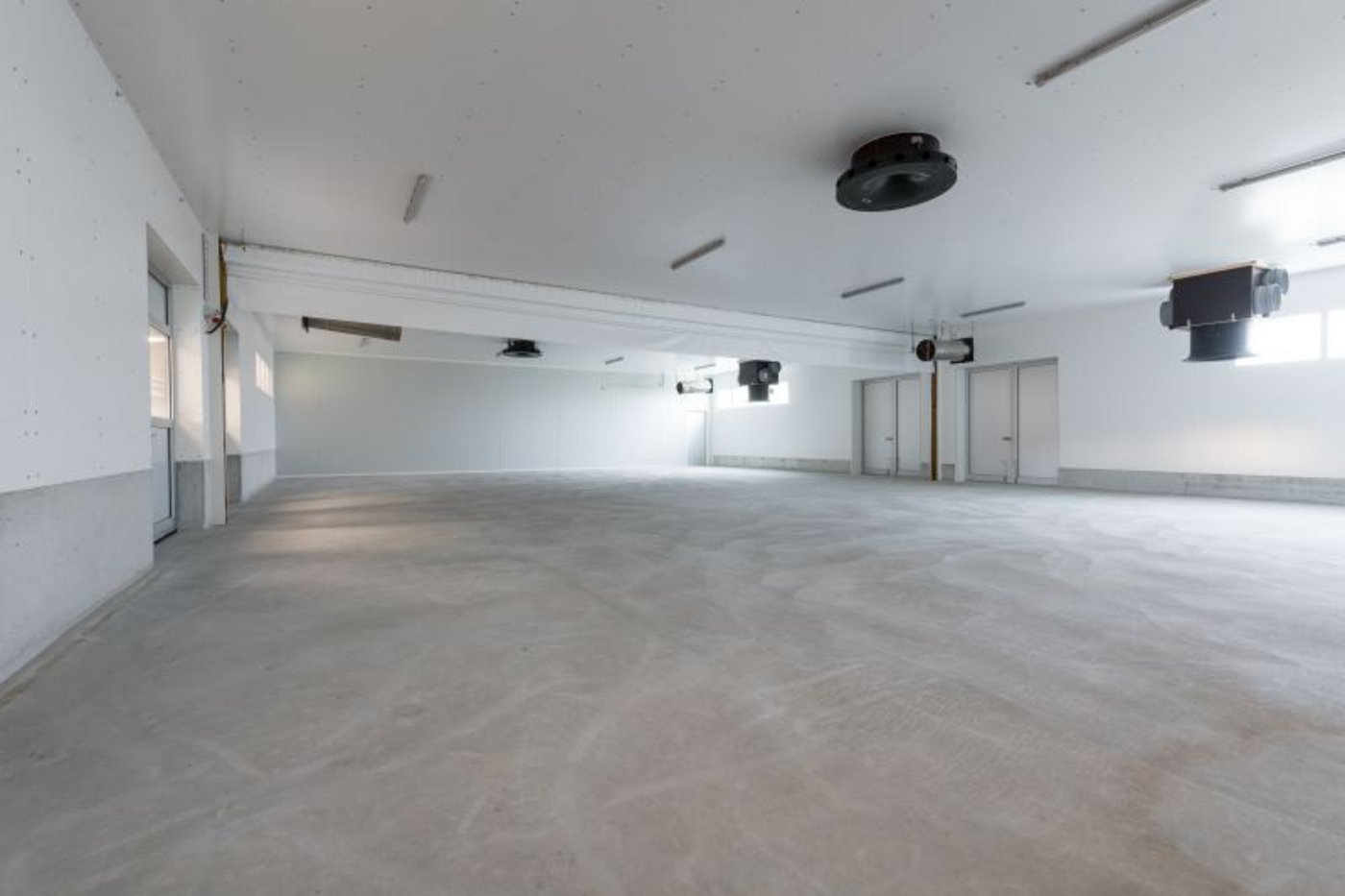 Grosser Versuchsstall, der mittels Vorhang unterteilt werden kann. (Bild z.V.g.)