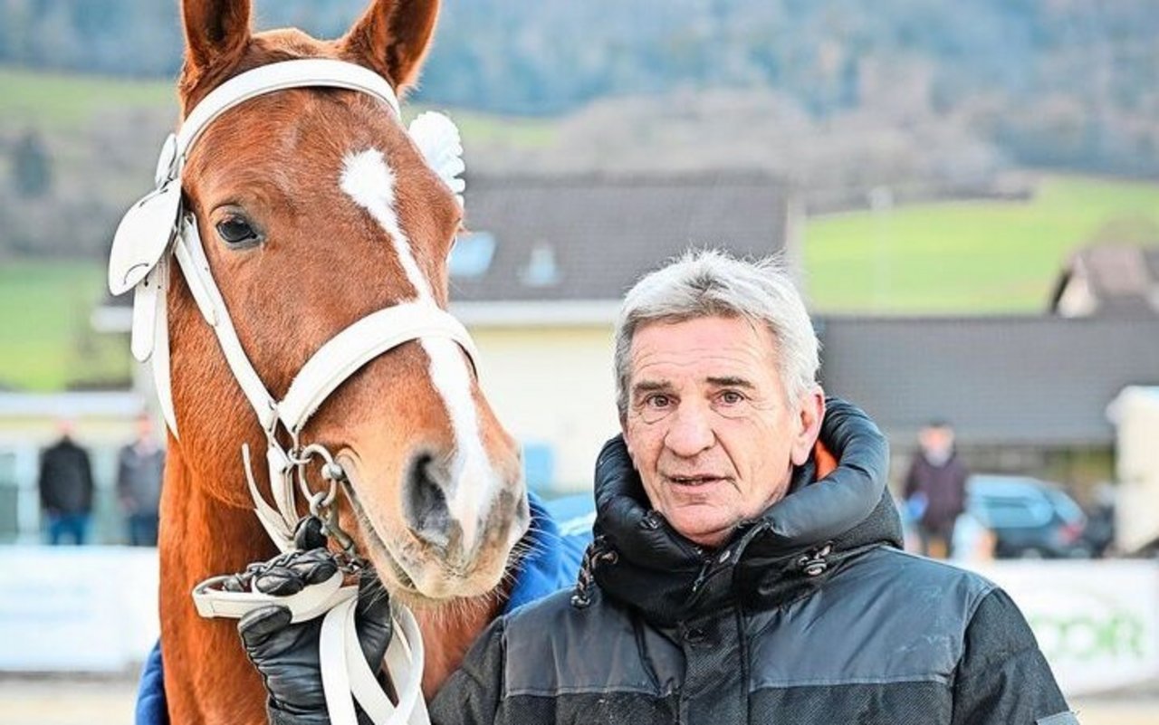 Der Hengstanwärter Érable (Edoras / Never BW) im Besitz von Pierre Koller beeindruckte die Richter mit seinem Typ und Körperbau besonders.