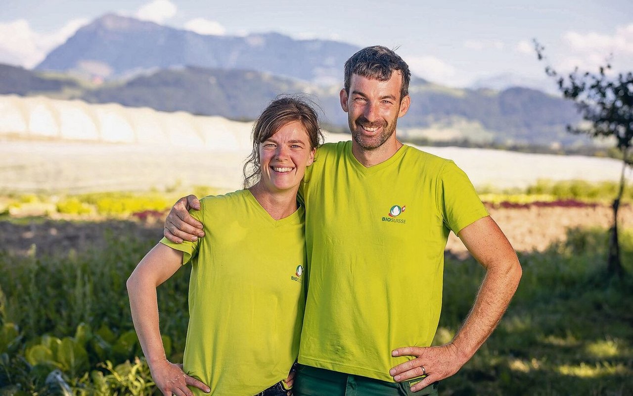 Luzia und Adrian Huber aus Ballwil vom Biohof Brand wurden im Online-Voting zu den Gewinnern erkoren. 