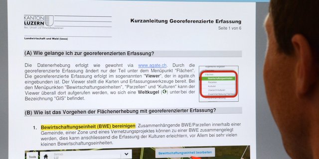 Für die georeferenzierte Erfassung der Flächen gibt es zwar viele Anleitungen und Unterstützung. Für vielseitige Betriebe mit vielen Kulturen ist der Aufwand aber nicht zu unterschätzen. (Bild Andrea Gysin)