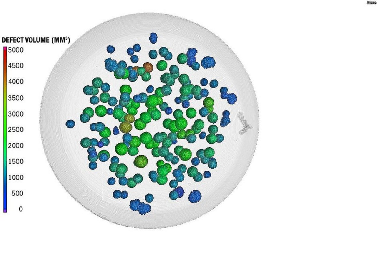 Ein Käse im Computertomografen: So haben Forschende bereits vor neun Jahren das Rätsel der Lochbildung untersucht und gelöst.