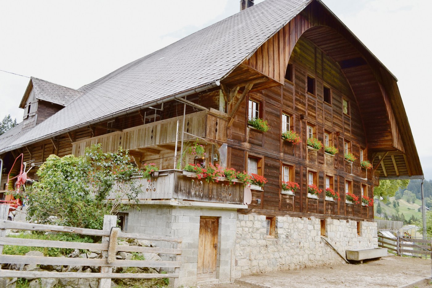 Ein schöner Blumenschmuck an dem über 100-jährigen Bauernhaus bedeutet der Familie Siegenthaler sehr viel.