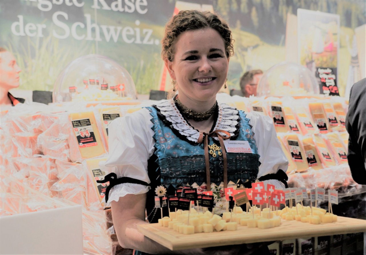 Appenzeller Käse aus der Schweiz - ein Renner an der IGW, Berlin 2019. (Bild mr)