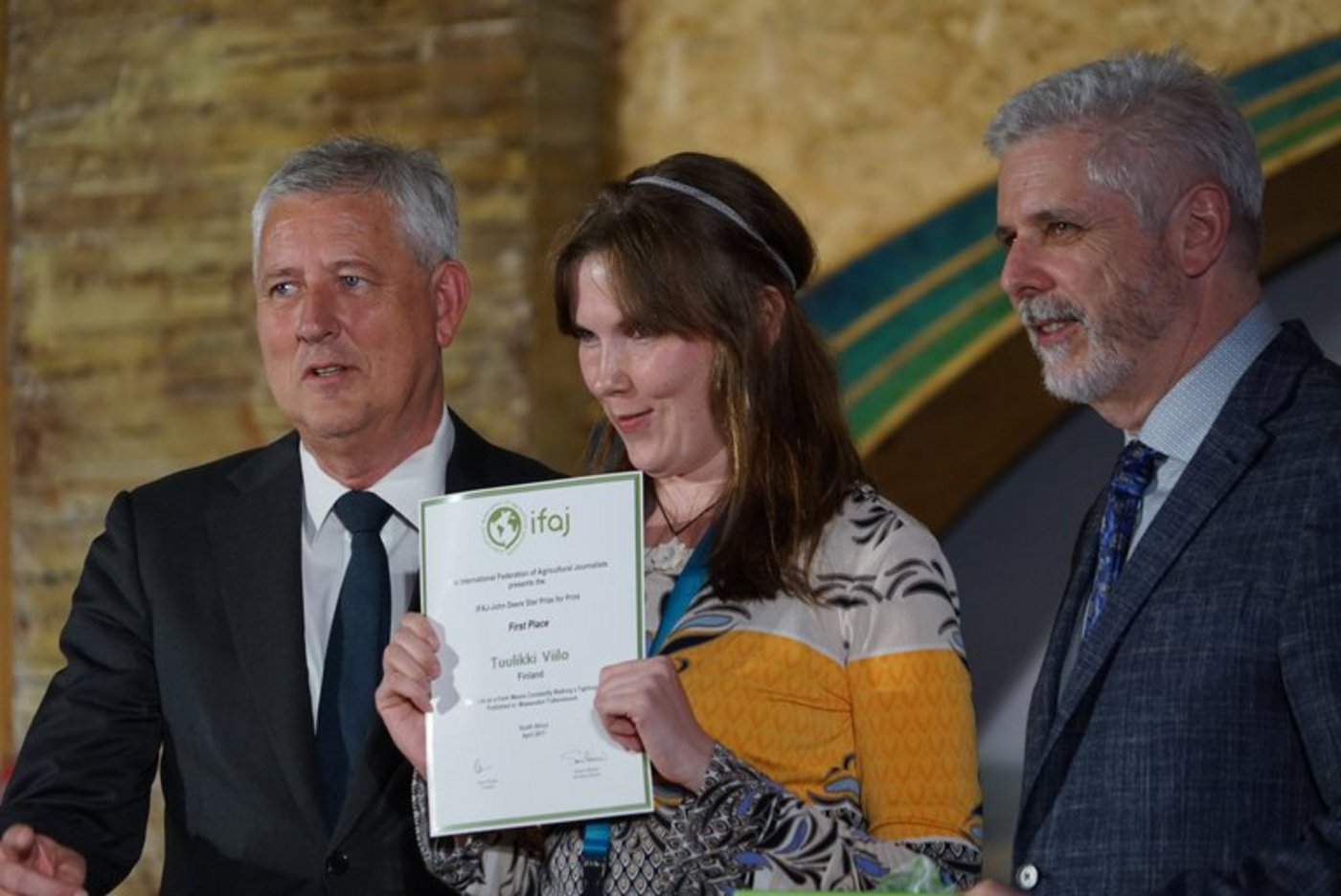 Tuulikki Viilo aus Finnland gewann den IFAJ Star Prize for Print Award. (Bild mr)