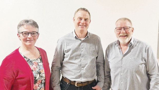 Nationalrätin Vroni Thalmann, LBV-Präsident Markus Kretz und Kantonsrat Willi Knecht (v. l.). 