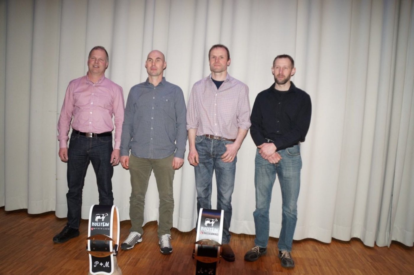 Die neuen Vorstandsmitglieder: (v.l.) Stefan Käser, Patrick Demont, Daniel Emmenegger und Andreas Bärtschi. (Bild Josef Jungo)