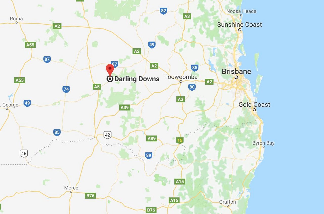 Die Attacke ereignete sich am Samstagabend (Ortszeit) auf ihrem Grundstück in der Region Darling Downs im Bundesstaat Queensland. (Screenshot Google Maps)