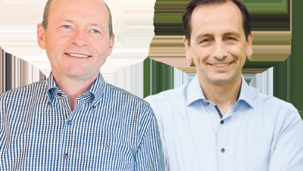 Lucius Tamm, Direktionsmitglied am FiBL und Roman Mazzotta, CEO von Syngenta Schweiz. (Bilder akr, zVg)