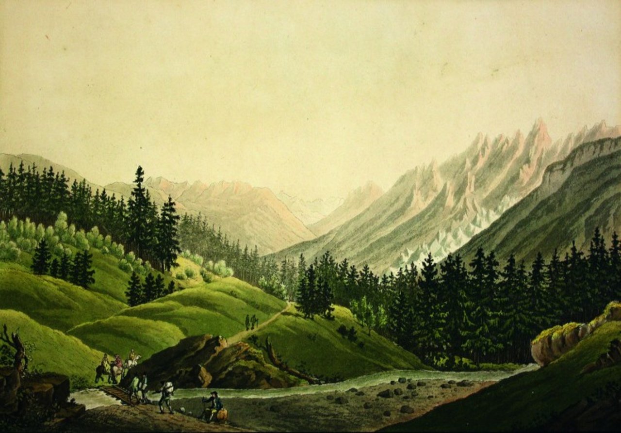 Jakob Samuel Weibel, Der Schwarzwaldgletscher, um 1807. (Bild Kunstmuseum Thun)