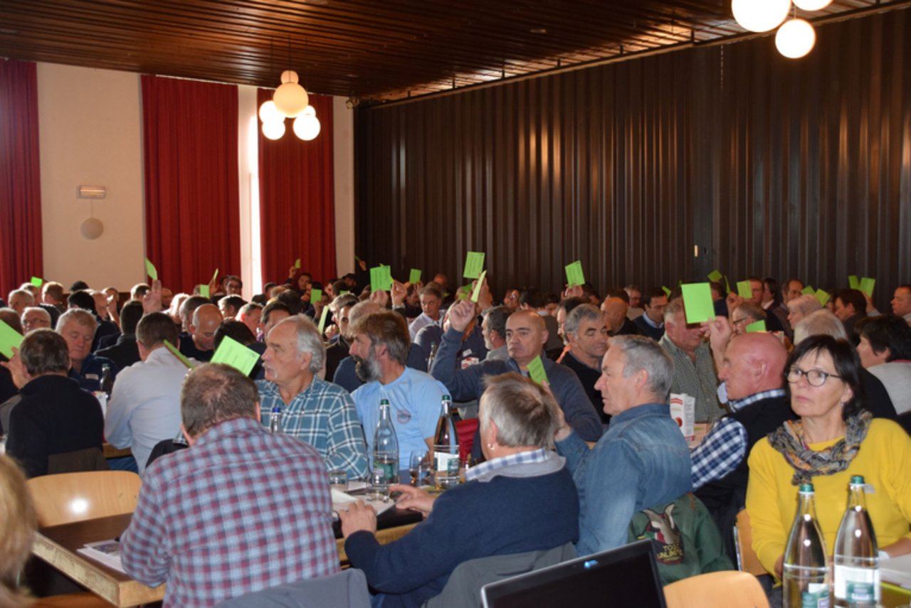 Rund 150 Mitglieder und Gäste versammelten sich in Neyruz. (Bild zVg)