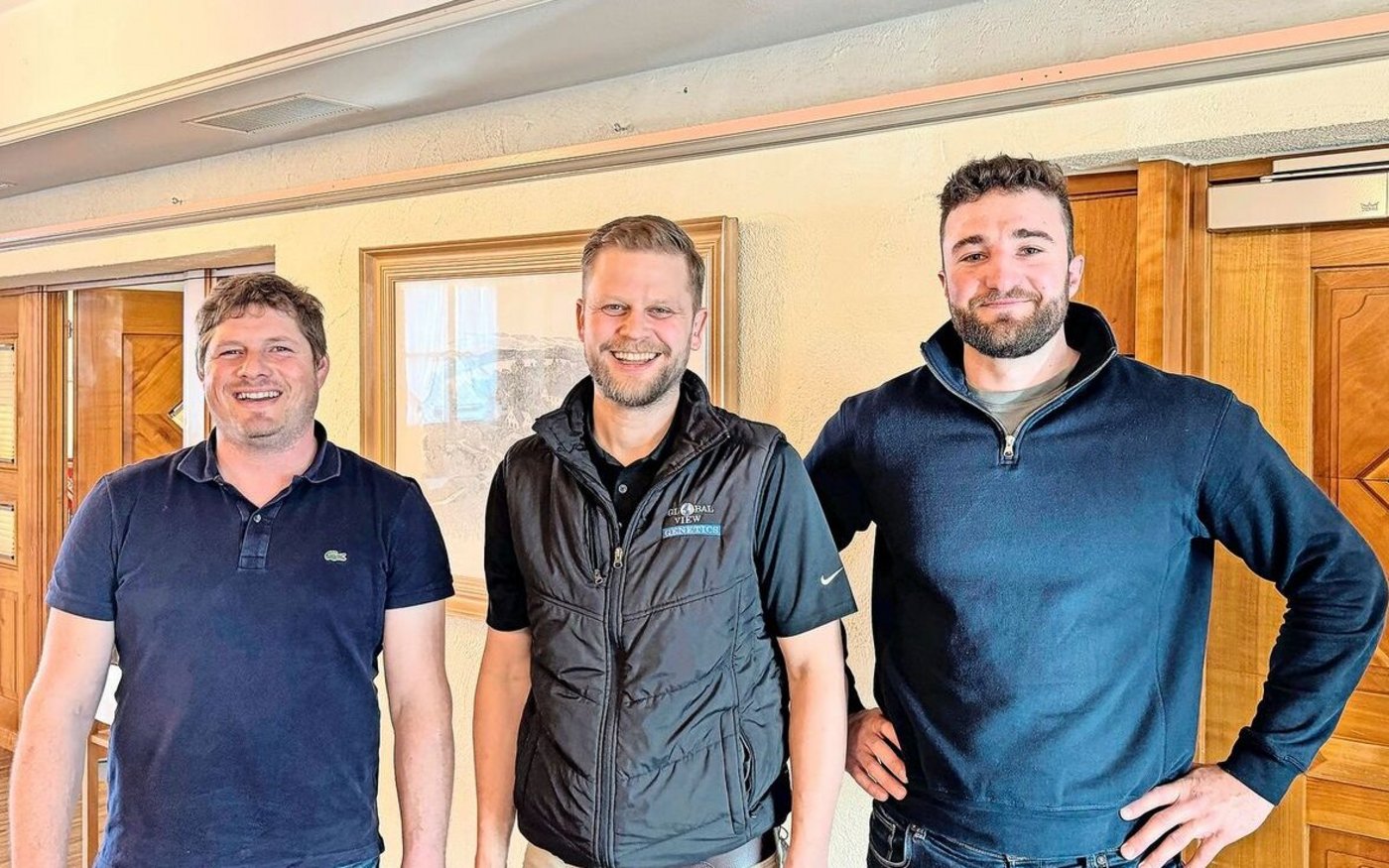 Von links nach rechts: Im Vorstand sind neu Jürg Vögeli und Brian Dähler. Ebenfalls gewählt wurde der neue Delegierte Otto Wartmann