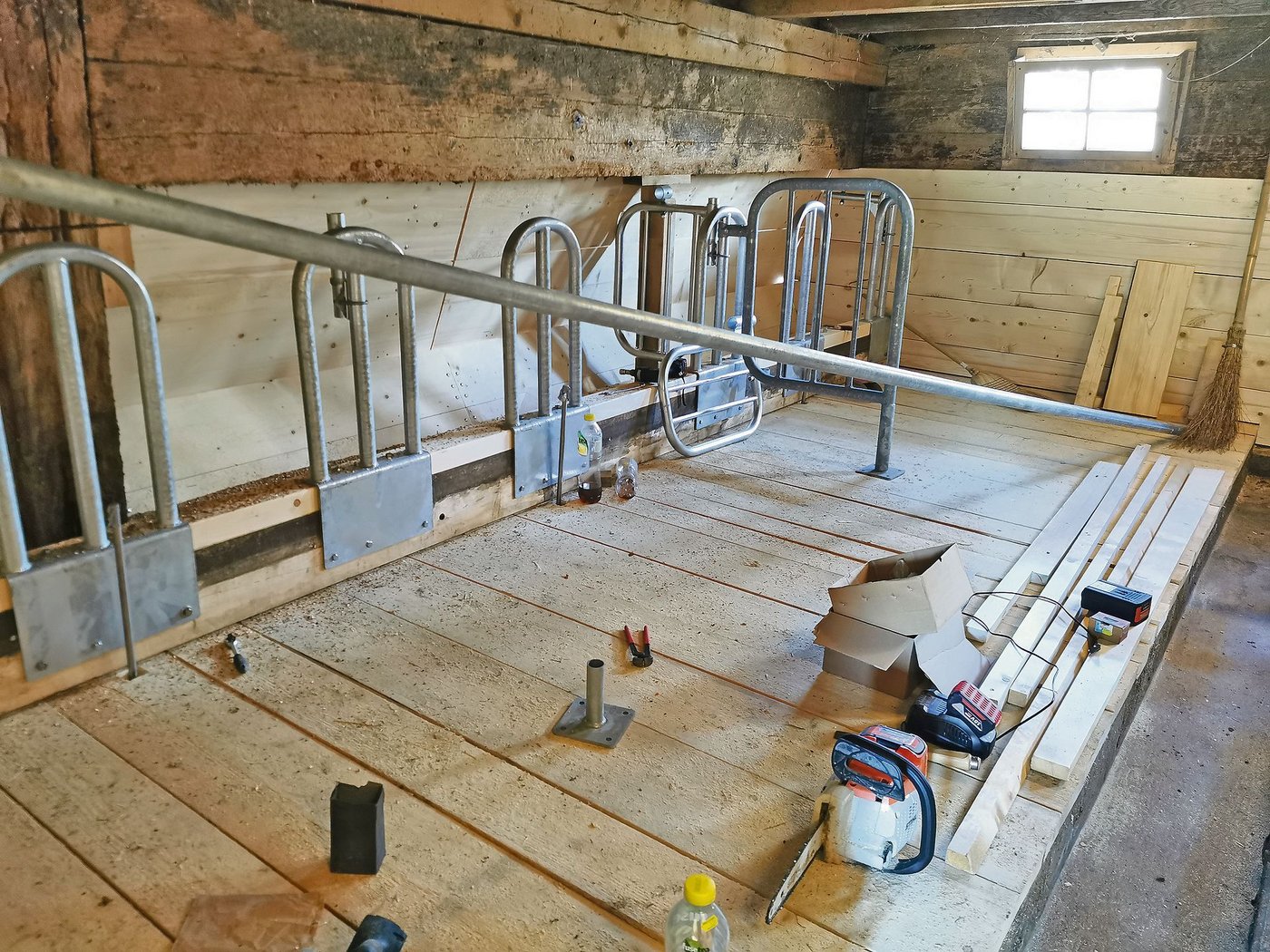 2 cm zu kurz war dieses Läger für die grossen Rassen. Die Tiere seien hauptsächlich zum Witterungsschutz im Stall. (Bild sb)