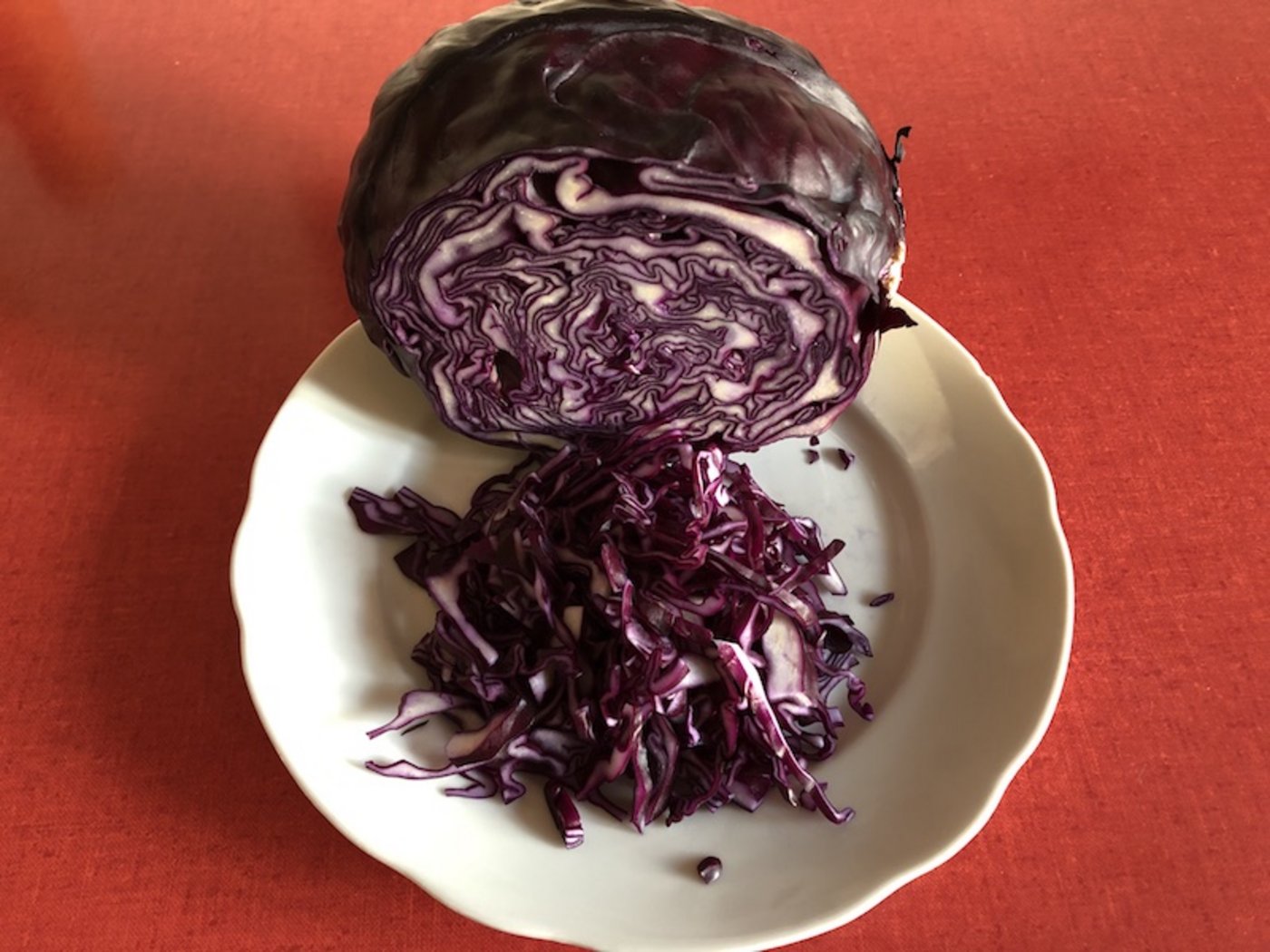 Vorher Rotkohl ... (Bilder Esther Thalmann)
