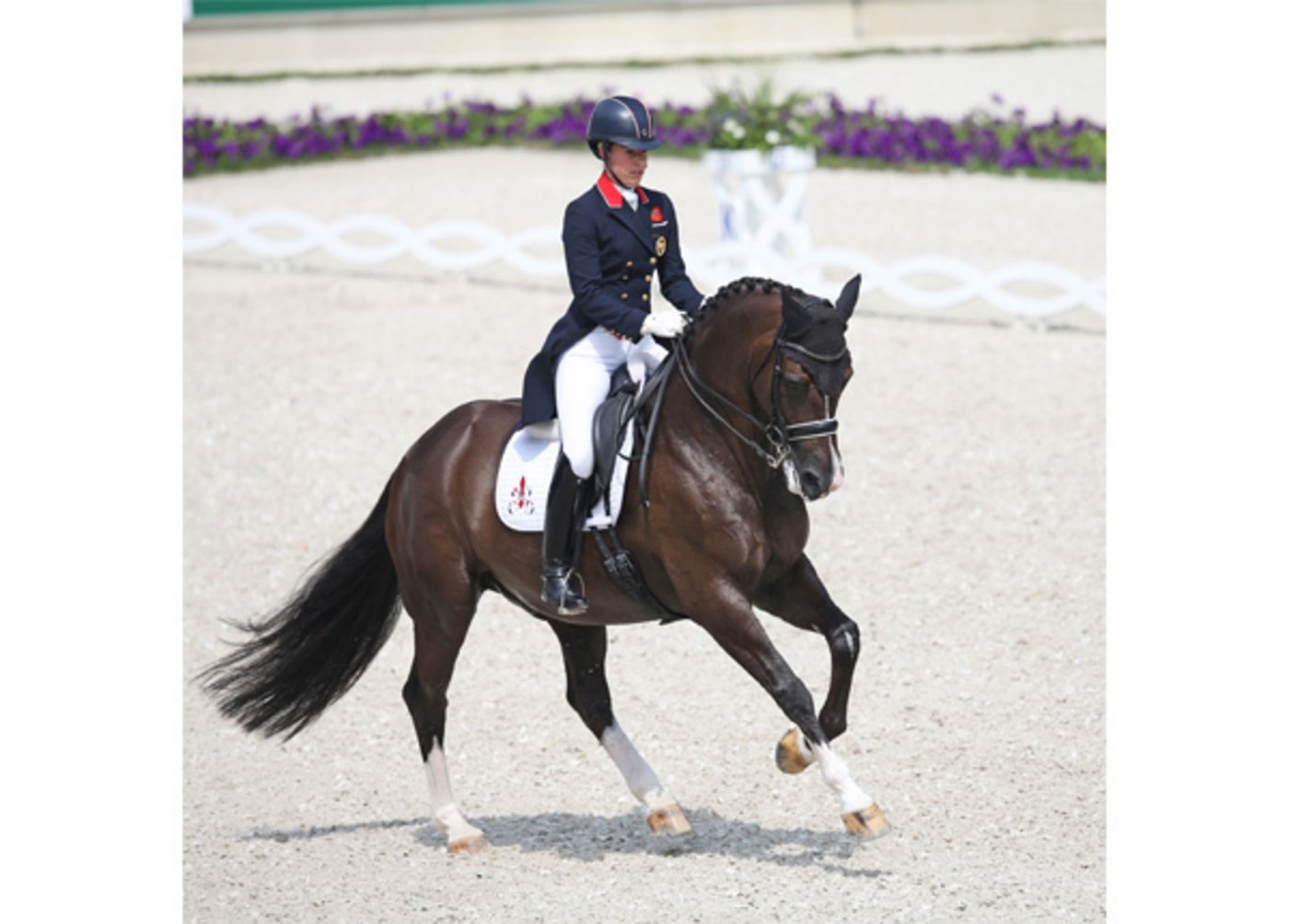 Charlotte Dujardin mit Valegro holte sich Doppel-Gold. (Bild A.Steindl/Aachen 2015)