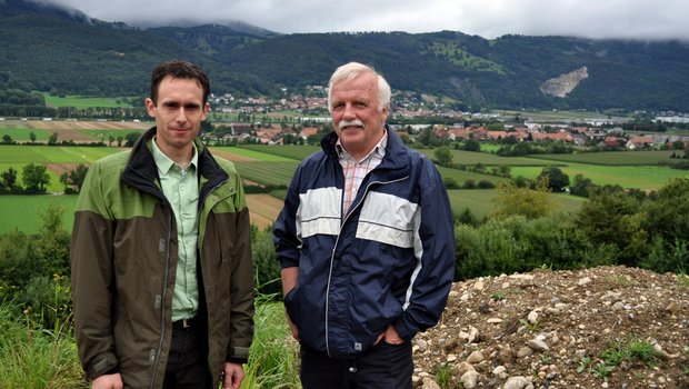 Sind zuversichtlich, dass ihre Bemühungen sich auf den Nitratgehalt im Gäuer Grundwasser positiv auswirken werden: Rainer Hug (links) und Bernhard Strässle.