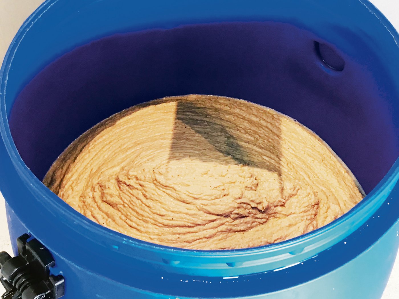 Der frisch gemahlene Senf muss zuerst einige Wochen lang nachreifen, bis er in Gläser abgefüllt wird und in den Verkauf kommt.