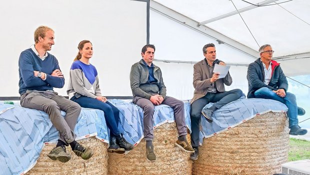 Michael Suter, Beatrice Rufer, Hansueli Jungen, Boris Beuret (SMP) und Christophe Eggenschwiler (IP-Suisse) (v. l.). 