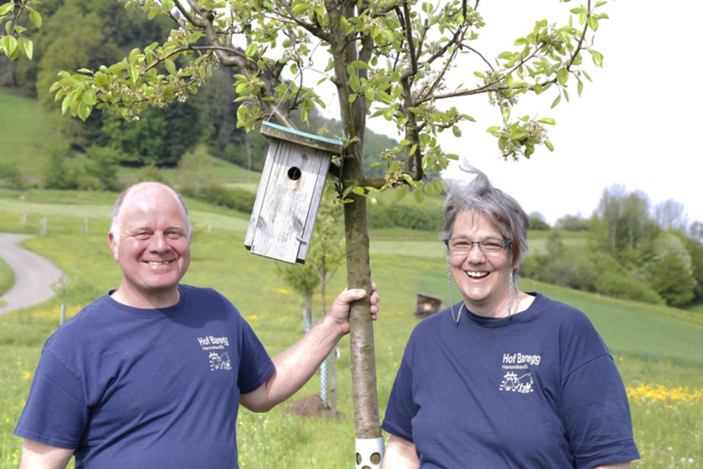 Lebensmittel-Produzenten und Gastgeber: Bauernehepaar Christian und Stefanie Weber.