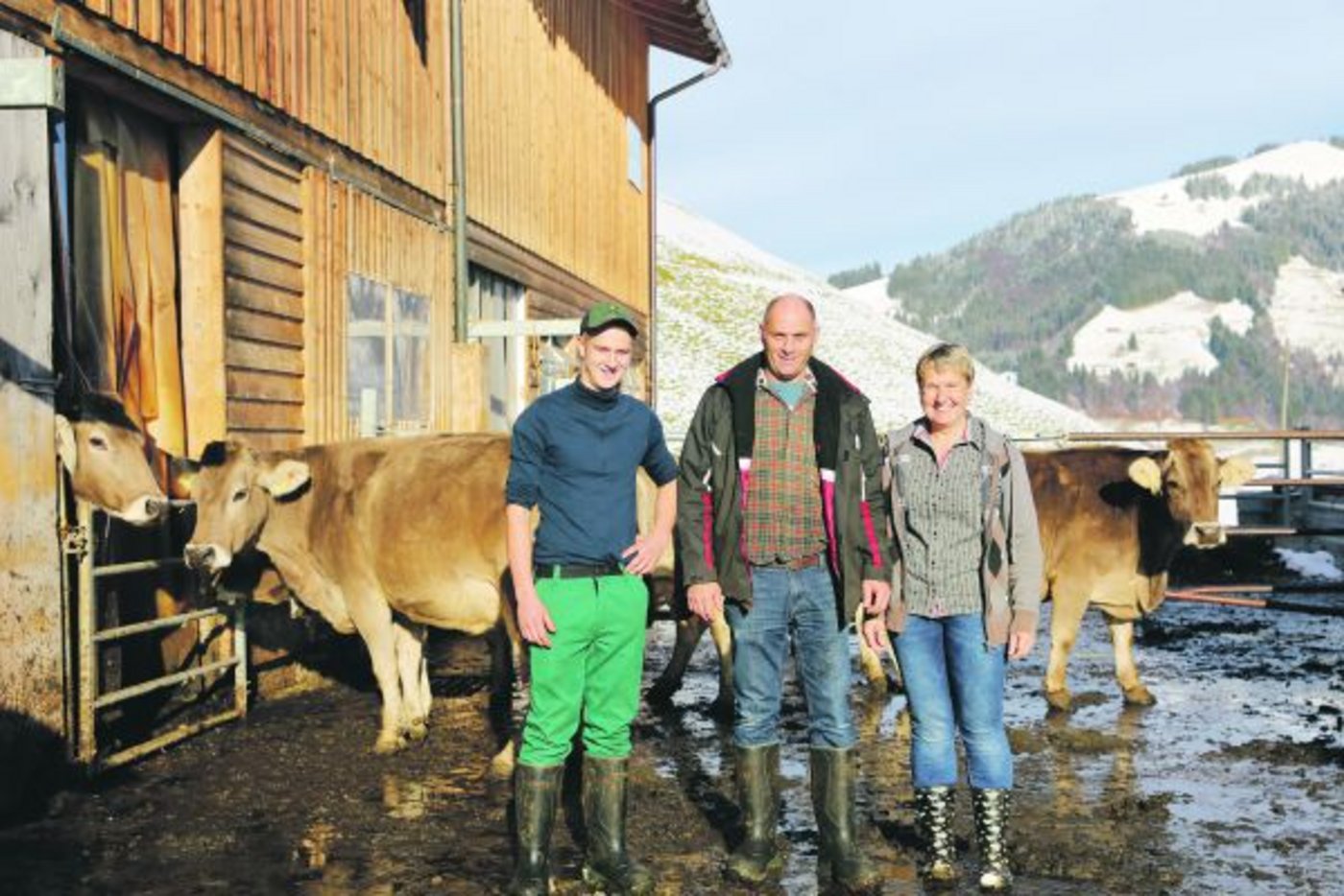 Familie Bellmont aus Unteriberg SZ züchtet seit 20 Jahren OB-Mutterkühe und bringt dementsprechend Erfahrung mit mit diesem System. (Bild Reto Betschart)