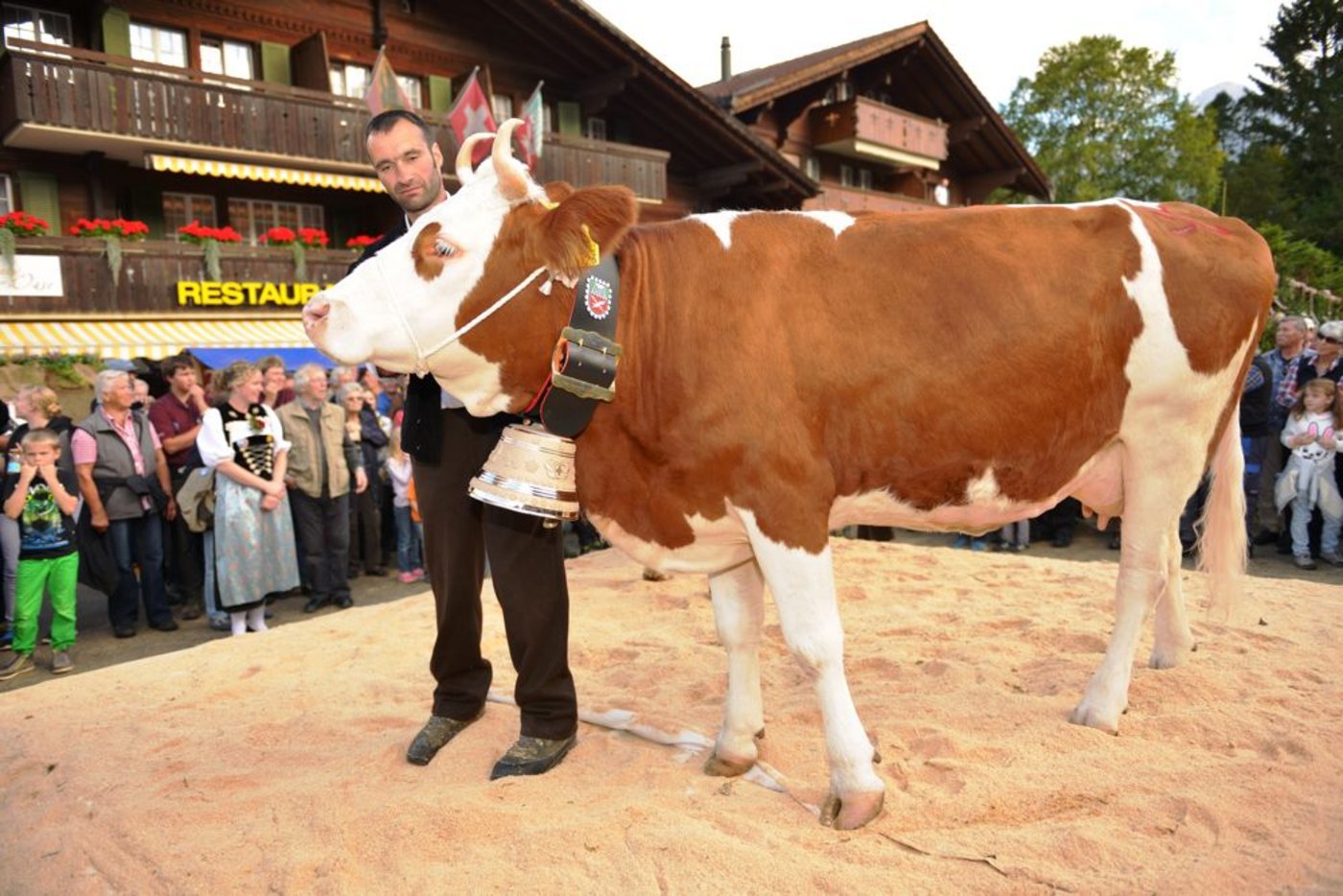 Die neue Miss Lenk mit ihrem stolzen Besitzer Peter Zimmermann. (Bild: Res Müller)