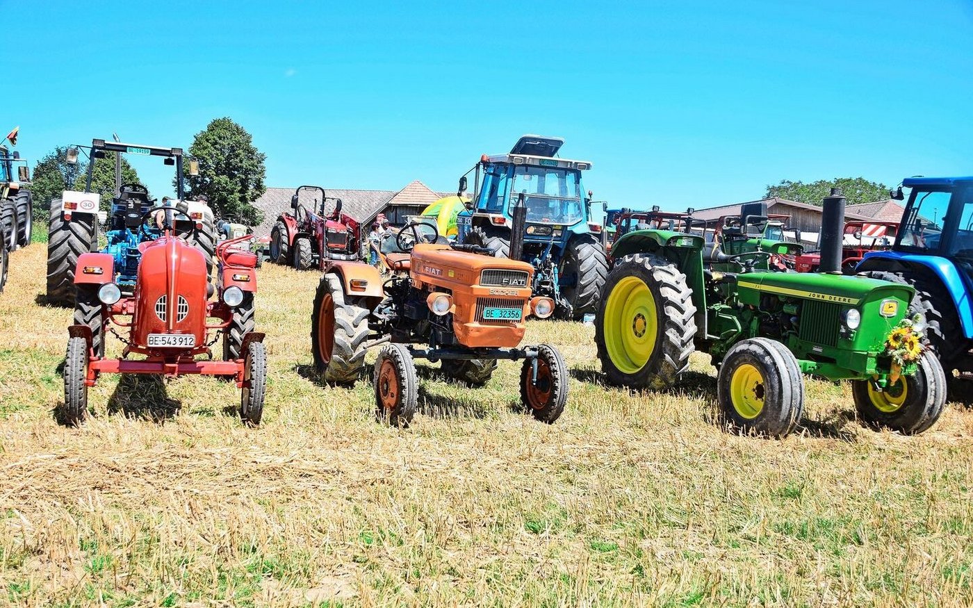 Hier kommt man ins Schwärmen (v. l. n. r.): ein Junior Porsche Diesel, ein Fiat Bucher und ein John Deere.