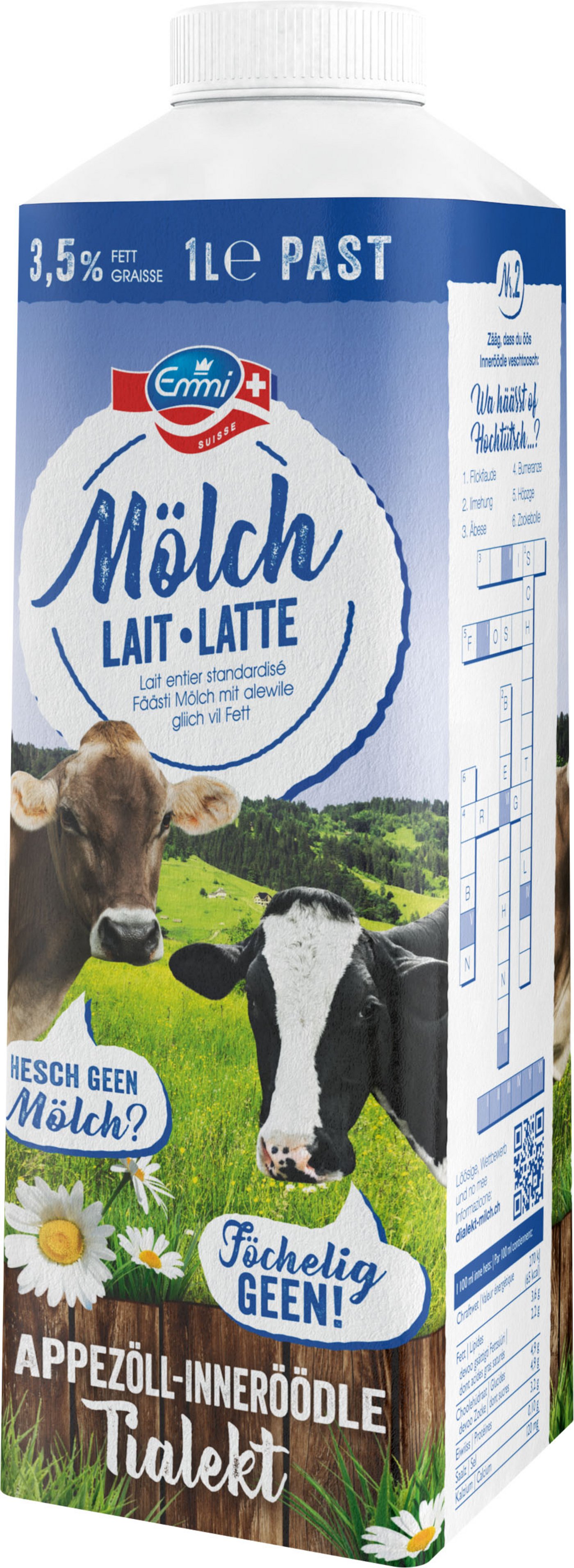 Die Dialektmilch im «Appezöll-Inneröödle Tialekt».