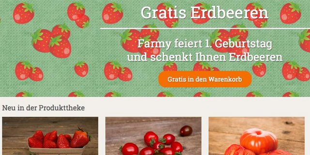  Bei Farmy bestellen die Kunden via Intenet, und der Landwirt liefert die Ware am nächsten Tag frisch geerntet zum Firmensitz. Von dort wird die Bestellung sofort verpackt und an die Konsumenten ausgeliefert. (Bild Screenshot Farmy.ch)