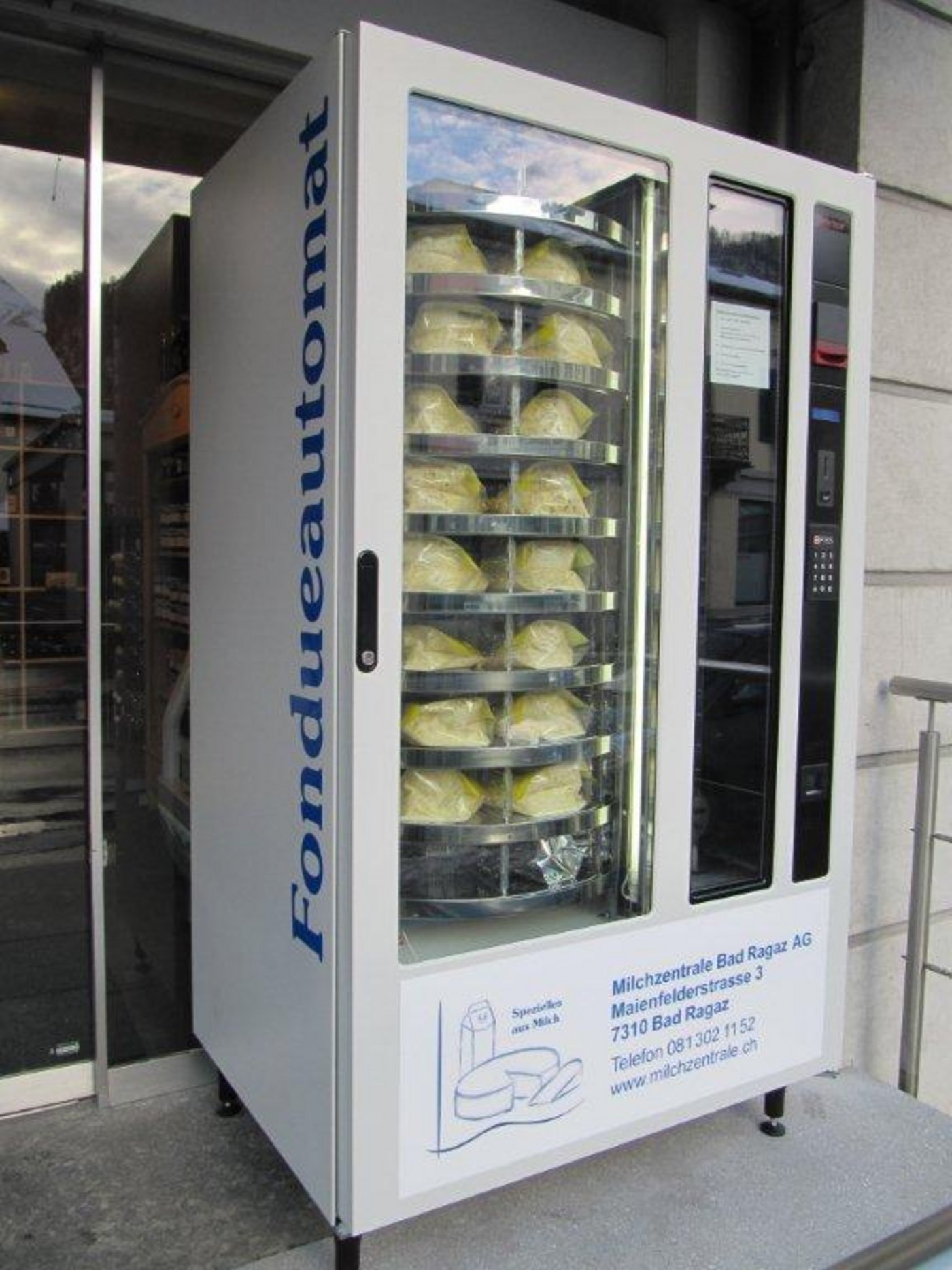 Kochfertiges Fondue aus dem Automaten gibt es in Bad Ragaz. (Bild: zVg)