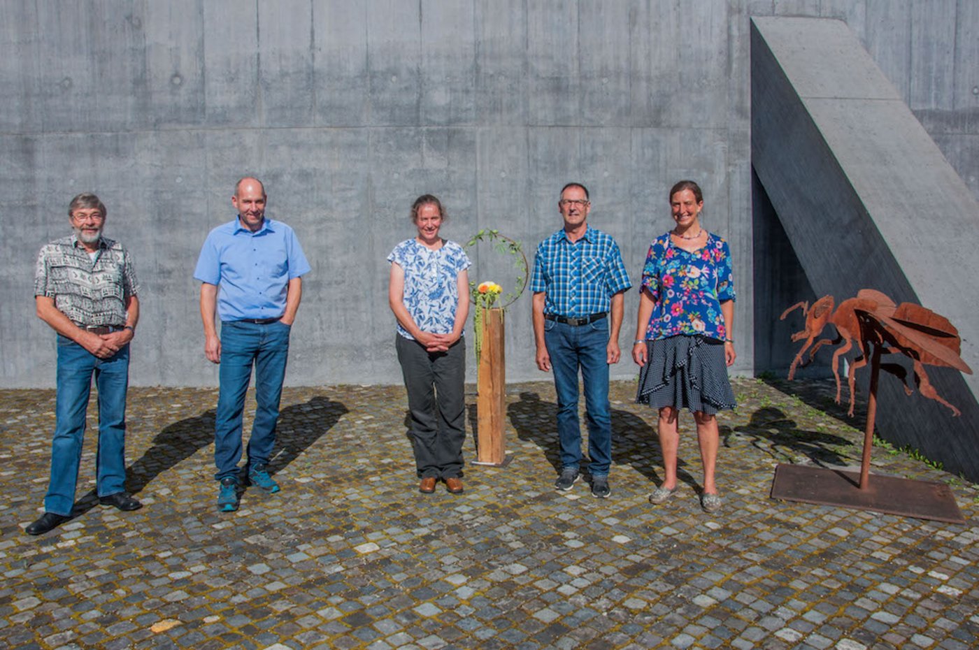 Aus der Ostschweiz: v.l.n.r: Hansruedi Weber, Beringen (SH); Werner Schellenberg, Willisdorf (TG), Gabi Morhart, Tartar (GR); Willi Steiger, Wald (AR); Eliane Belz, Rorschach (SG).