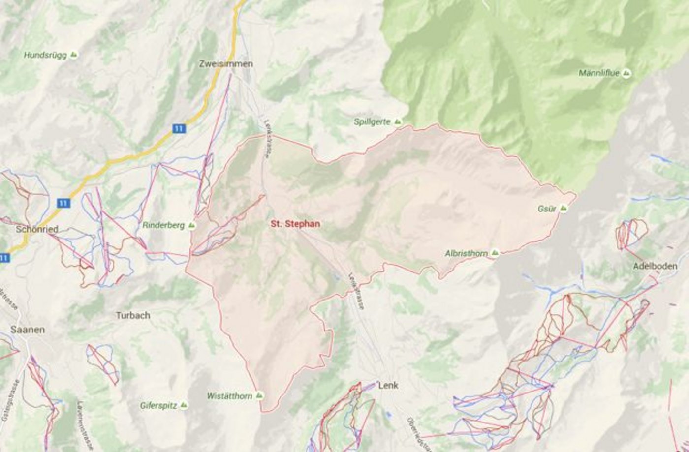 Der tragische Unfall ereignete sich in St. Stephan im Berner Simmental. (Bild Google Maps)