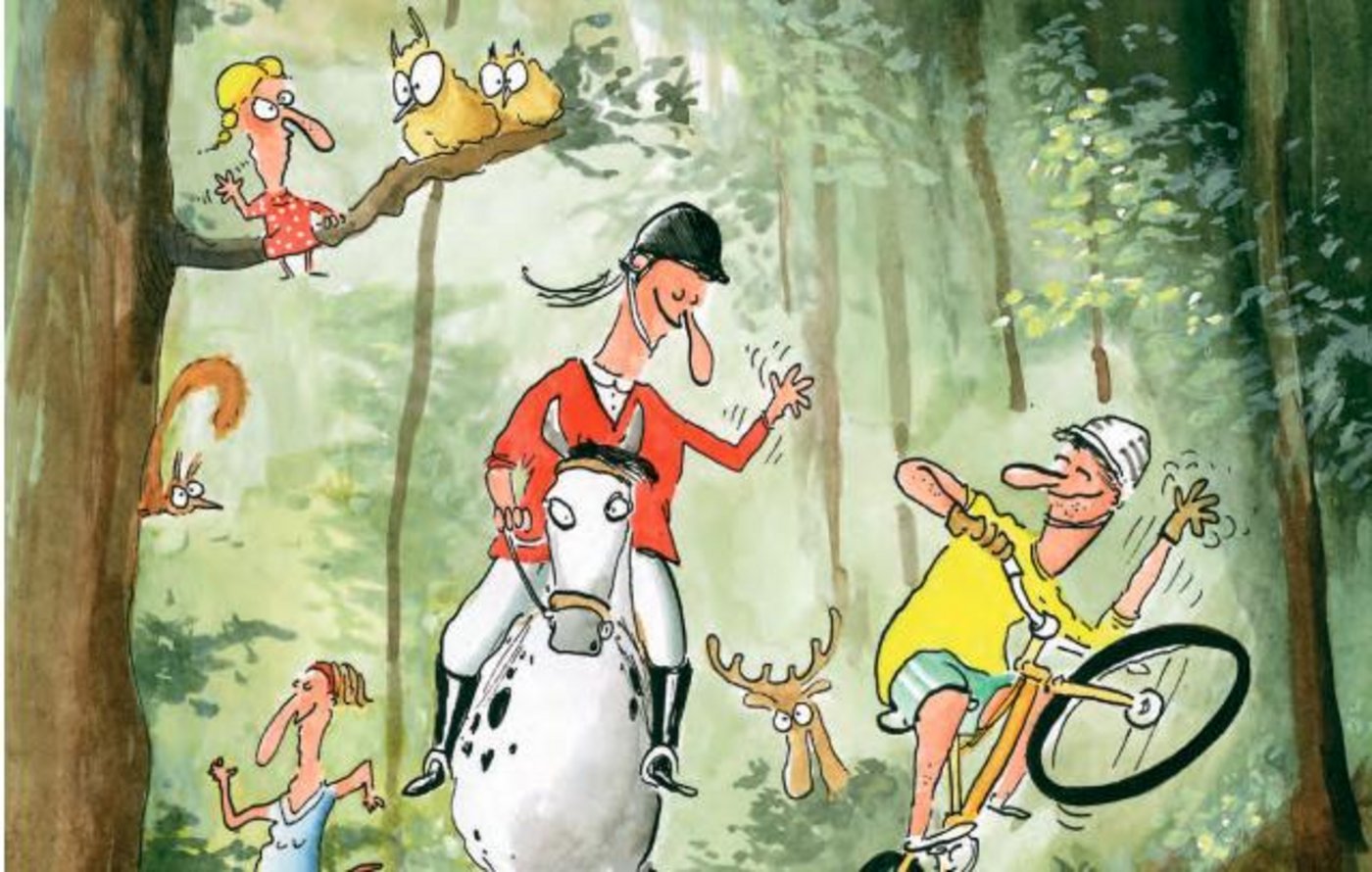 Bitte nicht zu laut und auf den Wegen bleiben: Das sind zwei der Hinweise aus dem Wald-Knigge. (Bild Arbeitsgemeinschaft für den Wald)