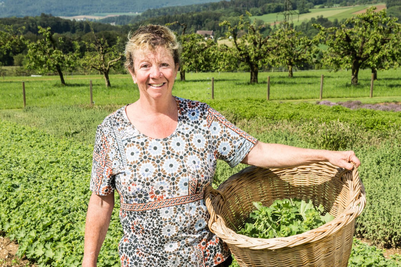 Vroni Guggisberg betreut den Ricola Schaugarten in Nenzlingen. (Foto: Monika Flückiger)
